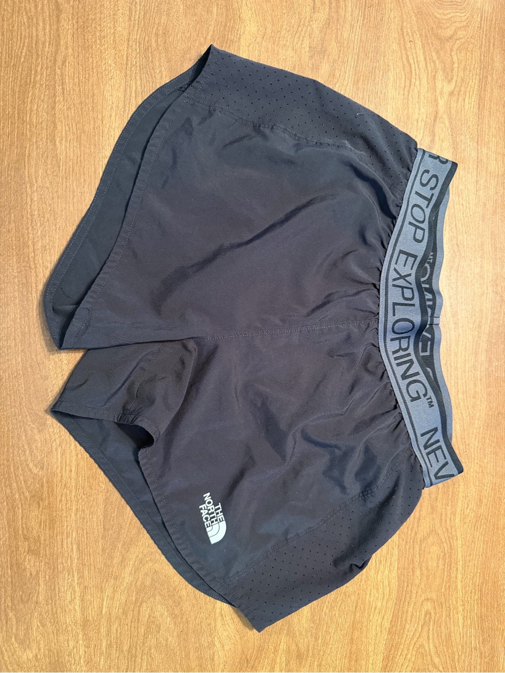 The North Face Black Women's Athletic Shorts with Branded Waistband